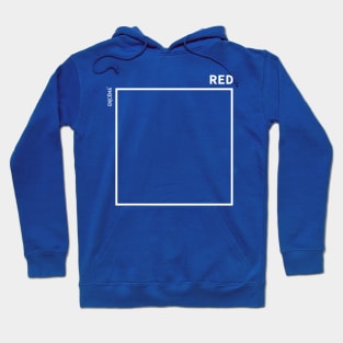 white and red square Hoodie